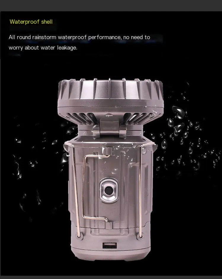 Solar Camping Lantern Fan - The Smokey Pines Collection