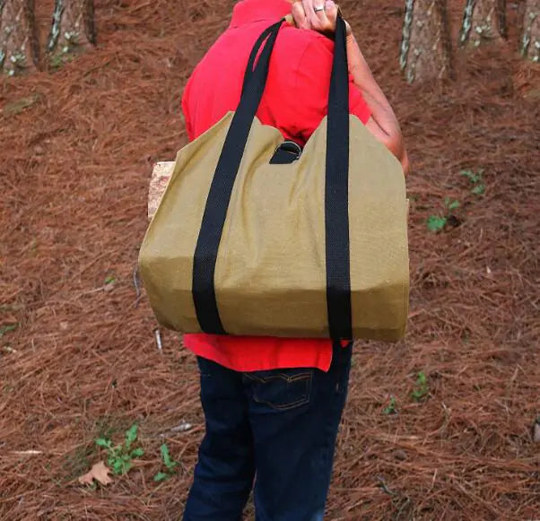 Outdoor Firewood Tote Bag - The Smokey Pines Collection