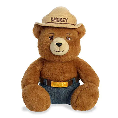Aurora® Iconic Smokey Bear Smokey Bear Stuffed Animal - Inspiring Conservation - Nostalgic Companion - Brown 10 Inches - The Smokey Pines Collection
