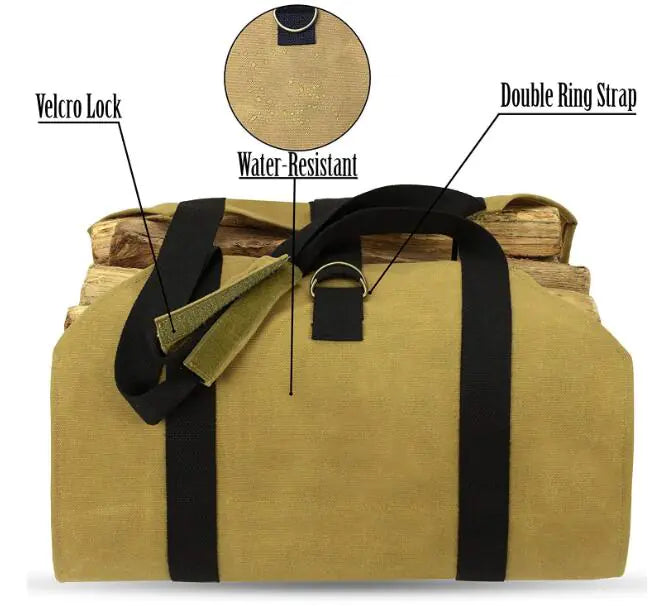 Outdoor Firewood Tote Bag - The Smokey Pines Collection