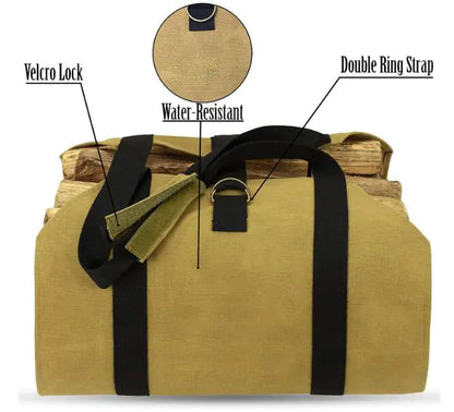 Outdoor Firewood Tote Bag - The Smokey Pines Collection