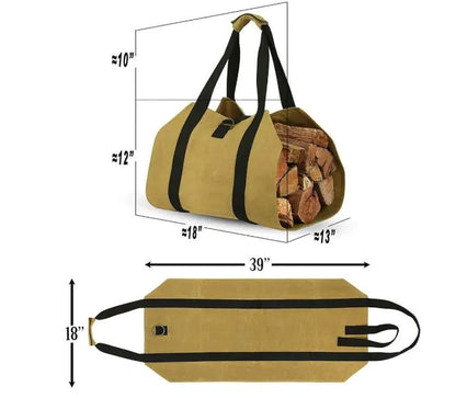 Outdoor Firewood Tote Bag - The Smokey Pines Collection