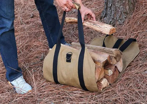 Outdoor Firewood Tote Bag - The Smokey Pines Collection